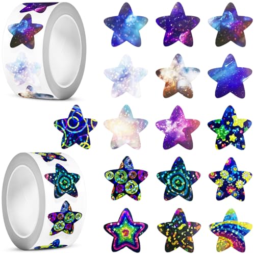 JAXICREY 1000 Stück Sticker Sterne, 2,5 cm Glitzer Aufkleber Sterne Stern Star Kinder Sticker Roll Selbstklebend Bunte Sternaufkleber Belohnungssticker für Kinder für DIY Scrapbooking Dekoration JAXICREY 1000 Stück Sticker Sterne, 2,5 cm Glitzer Aufkleber Sterne Stern Star Kinder Sticker Roll Selbstklebend Bunte Sternaufkleber Belohnungssticker für Kinder für DIY Scrapbooking Dekoration von JAXICREY
