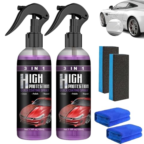 Turbo Shine Nexa, Nexa Turbo Shine, Nano Repair Schnellwachs-Polierspray, 3-in-1-Autolack-Spray, Autolack-Kratzer-Reparatur, Turbos Schnelllack-Sprühfarbe für Autos, Metall und Werkzeuge (2 PCS) von JAYASU