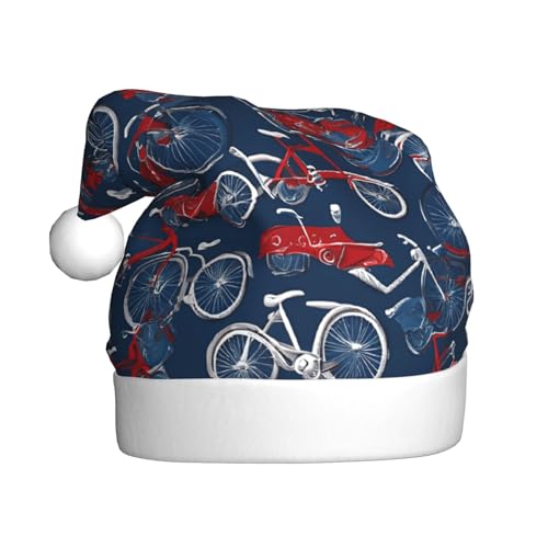 JAYWIS Bikes Fahrrad Radfahren – Druck Erwachsene Plüsch Weihnachtsmütze Santa Stil Pom Pom Warm Weich Urlaub Kopfbedeckung für Partys Weihnachten Feier JAYWIS Bikes Fahrrad Radfahren – Druck Erwachsene Plüsch Weihnachtsmütze Santa Stil Pom Pom Warm Weich Urlaub Kopfbedeckung für Partys Weihnachten Feier von JAYWIS
