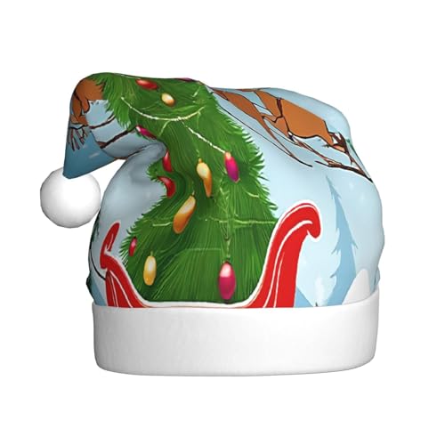 JAYWIS Frohe Weihnachten Druck – Druck Erwachsene Plüsch Weihnachtsmütze Santa Stil Pom Pom Warm Weich Urlaub Kopfbedeckung für Partys Weihnachten Feier JAYWIS Frohe Weihnachten Druck – Druck Erwachsene Plüsch Weihnachtsmütze Santa Stil Pom Pom Warm Weich Urlaub Kopfbedeckung für Partys Weihnachten Feier von JAYWIS