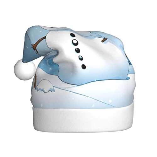 JAYWIS Frohe Weihnachten und Schnee – Druck Erwachsene Plüsch Weihnachtsmütze Santa Stil Pom Pom Warm Weich Urlaub Kopfbedeckung für Partys Weihnachten Feier JAYWIS Frohe Weihnachten und Schnee – Druck Erwachsene Plüsch Weihnachtsmütze Santa Stil Pom Pom Warm Weich Urlaub Kopfbedeckung für Partys Weihnachten Feier von JAYWIS