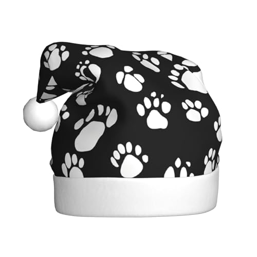 JAYWIS Hunde-Druck – Plüsch-Weihnachtsmütze für Erwachsene, Weihnachtsmann-Stil, Bommel, warm, weich, Feiertags-Kopfbedeckung für Partys, Weihnachtsfeiern. JAYWIS Hunde-Druck – Plüsch-Weihnachtsmütze für Erwachsene, Weihnachtsmann-Stil, Bommel, warm, weich, Feiertags-Kopfbedeckung für Partys, Weihnachtsfeiern. von JAYWIS