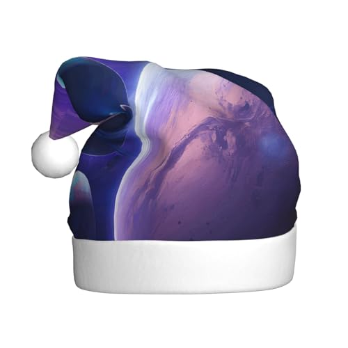 JAYWIS Planet – Druck Erwachsene Plüsch Weihnachtsmütze Santa Stil Pom Pom Warm Weich Urlaub Kopfbedeckung für Partys Weihnachten Feier JAYWIS Planet – Druck Erwachsene Plüsch Weihnachtsmütze Santa Stil Pom Pom Warm Weich Urlaub Kopfbedeckung für Partys Weihnachten Feier von JAYWIS