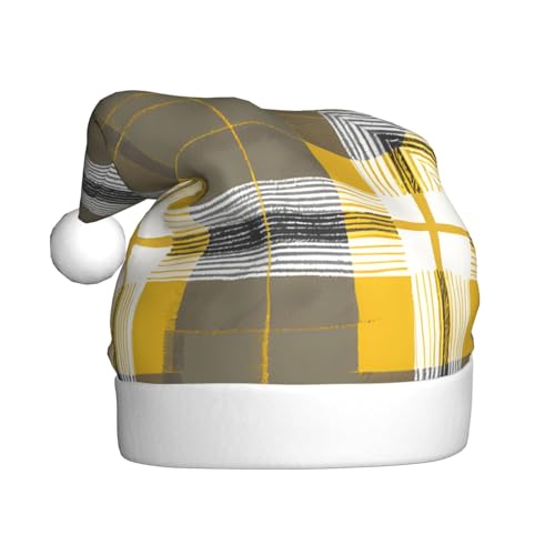 JAYWIS Plüsch-Weihnachtsmütze für Erwachsene, Weihnachtsmann-Stil, warm, weich, für Partys, Weihnachtsfeiern, Gelb / Grau / Schwarz JAYWIS Plüsch-Weihnachtsmütze für Erwachsene, Weihnachtsmann-Stil, warm, weich, für Partys, Weihnachtsfeiern, Gelb / Grau / Schwarz von JAYWIS