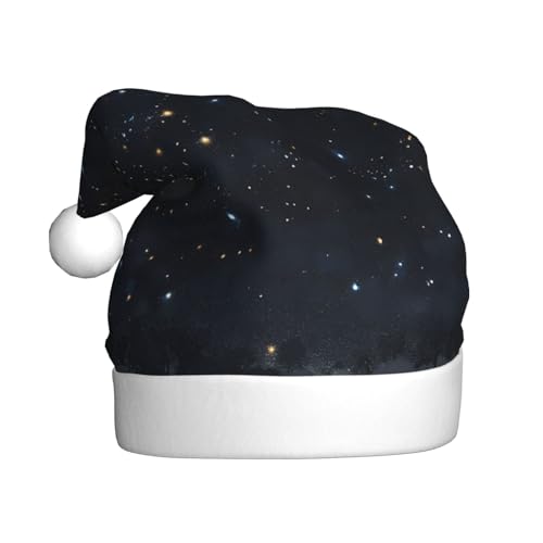 JAYWIS Schwarzer Glitzer, Plüsch-Weihnachtsmütze für Erwachsene, Weihnachtsmann-Stil, Bommel, warm, weich, für Partys, Weihnachtsfeiern. JAYWIS Schwarzer Glitzer, Plüsch-Weihnachtsmütze für Erwachsene, Weihnachtsmann-Stil, Bommel, warm, weich, für Partys, Weihnachtsfeiern. von JAYWIS