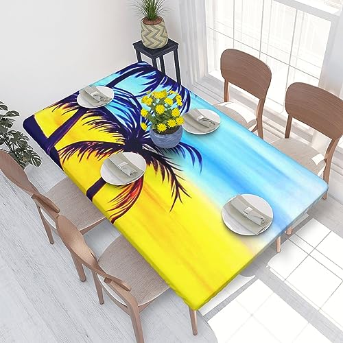 JAYWIS Tischdecke mit Strandaufdruck, elastischer Rand, 1,2 m, rechteckig, wasserdicht und abwischbar, Tischdecke für elastische Kanten, Tischabdeckung für drinnen und draußen, Terrasse, Picknick, JAYWIS Tischdecke mit Strandaufdruck, elastischer Rand, 1,2 m, rechteckig, wasserdicht und abwischbar, Tischdecke für elastische Kanten, Tischabdeckung für drinnen und draußen, Terrasse, Picknick, von JAYWIS