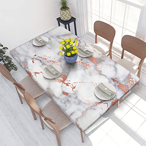 Tischabdeckung mit rotgoldenem Marmor-Druck, elastischer Rand, 1,2 m, rechteckig, wasserdicht und abwischbar, Tischdecke für elastische Kanten, Tischabdeckung für drinnen und draußen, Terrasse, Tischabdeckung mit rotgoldenem Marmor-Druck, elastischer Rand, 1,2 m, rechteckig, wasserdicht und abwischbar, Tischdecke für elastische Kanten, Tischabdeckung für drinnen und draußen, Terrasse, von JAYWIS