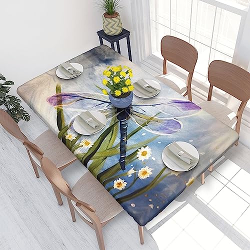 Tischdecke mit Libellen-Motiv, elastischer Rand, 1,2 m, rechteckig, wasserdicht und abwischbar, Tischdecke für elastische Kanten, Tischabdeckung für drinnen und draußen, Terrasse, Picknick, 76,2 x Tischdecke mit Libellen-Motiv, elastischer Rand, 1,2 m, rechteckig, wasserdicht und abwischbar, Tischdecke für elastische Kanten, Tischabdeckung für drinnen und draußen, Terrasse, Picknick, 76,2 x von JAYWIS