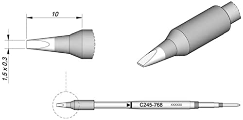 JBC Tools C245768 Lötspitze Meißelform, gerade Spitzen-Größe 0.3mm Inhalt 1St. von JBC