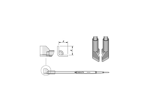 JBC Lötspitze Serie C420, C420279/8,0 mm, für QFP/PLCC C420279 (Lötkartusche Lötpatrone Loetspitze Loetkartusche Loetpatrone Löt-/Entlötspitze) von JBC