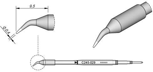 JBC Lötspitze Serie C245, Rundform, C245029/Ø 0,4 mm, gebogen C245029 (Lötkartusche Lötpatrone Loetspitze Loetkartusche Loetpatrone 2245 2045 bleifrei) JBC Lötspitze Serie C245, Rundform, C245029/Ø 0,4 mm, gebogen C245029 (Lötkartusche Lötpatrone Loetspitze Loetkartusche Loetpatrone 2245 2045 bleifrei) von JBC