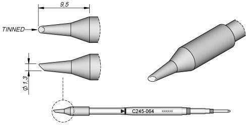 JBC Lötspitze Serie C245, Rundform, C245064/Ø 1,3 mm, abgeschrägt, verzinnt C245064 (Lötkartusche Lötpatrone Loetspitze Loetkartusche Loetpatrone 2245 2045 bleifrei) JBC Lötspitze Serie C245, Rundform, C245064/Ø 1,3 mm, abgeschrägt, verzinnt C245064 (Lötkartusche Lötpatrone Loetspitze Loetkartusche Loetpatrone 2245 2045 bleifrei) von JBC
