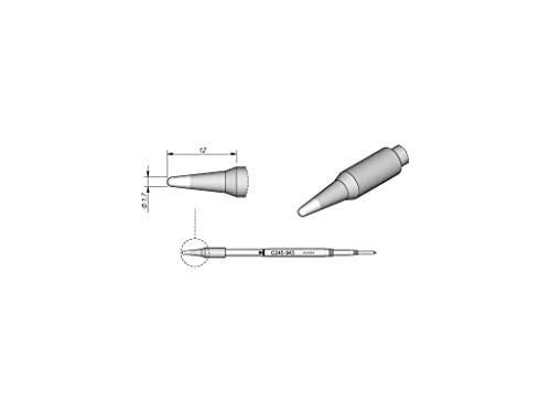 JBC Lötspitze Serie C245, Rundform, C245943/Ø 1,7 mm, gerade C245943 (Lötkartusche Lötpatrone Loetspitze Loetkartusche Loetpatrone 2245 2045 bleifrei) von JBC