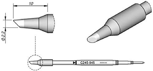 JBC Lötspitze Serie C245, Rundform, C245945/Ø 2,2 mm, abgeschrägt C245945 (Lötkartusche Lötpatrone Loetspitze Loetkartusche Loetpatrone 2245 2045 bleifrei) JBC Lötspitze Serie C245, Rundform, C245945/Ø 2,2 mm, abgeschrägt C245945 (Lötkartusche Lötpatrone Loetspitze Loetkartusche Loetpatrone 2245 2045 bleifrei) von JBC