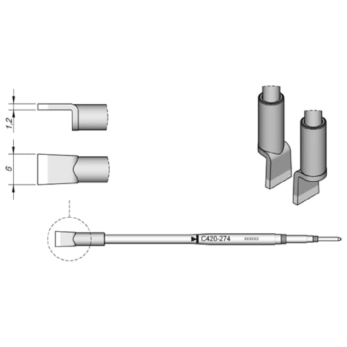 JBC Lötspitze Serie C420, C420274/6,0 mm, für Dual-In-Line-IC C420274 (Lötkartusche Lötpatrone Loetspitze Loetkartusche Loetpatrone Löt-/Entlötspitze) JBC Lötspitze Serie C420, C420274/6,0 mm, für Dual-In-Line-IC C420274 (Lötkartusche Lötpatrone Loetspitze Loetkartusche Loetpatrone Löt-/Entlötspitze) von JBC