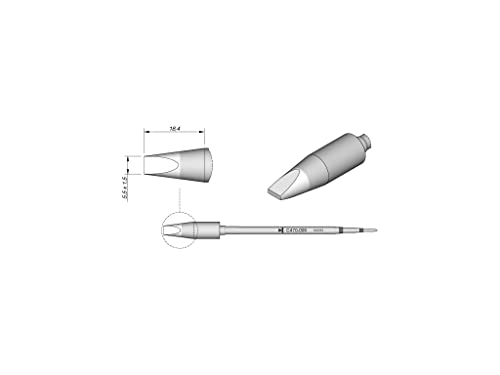 JBC Lötspitze Serie C470, Meißelform, C470009/5,5 x 1,5 mm, gerade C470009 (Lötkartusche 470 4700 C470- Loetkartusche Loetpatrone Loetspitze Lötpatrone T470) von JBC