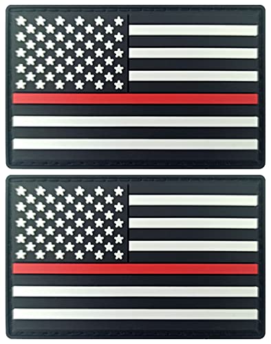 JBCD 2 Stück Amerikanische dünne rote Linie Flagge Patch US Feuerwehr Flaggen Patches PVC Tactical Patch Pride Gummi-Flagge Patch für Rucksack Hut Patch Team Military Patch JBCD 2 Stück Amerikanische dünne rote Linie Flagge Patch US Feuerwehr Flaggen Patches PVC Tactical Patch Pride Gummi-Flagge Patch für Rucksack Hut Patch Team Military Patch von JBCD