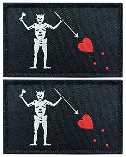 JBCD 2 Stück Blackbeard Flaggenaufnäher Pirat Edward Teach Flags Tactical Patch Pride Flag Patch für Kleidung Hut Patch Team Military Patch JBCD 2 Stück Blackbeard Flaggenaufnäher Pirat Edward Teach Flags Tactical Patch Pride Flag Patch für Kleidung Hut Patch Team Military Patch von JBCD