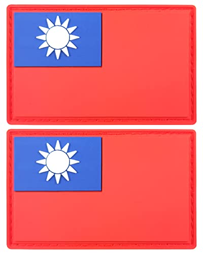 JBCD 2 Stück Taiwan-Flaggen-Aufnäher für Kleidung, Hut, Team/Militär von JBCD