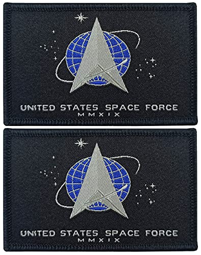 JBCD 2 Stück US Space Force Flag Patch USA Army Tactical Patch Pride Flag Patch für Kleidung Hut Patch Team Militär Patch von JBCD