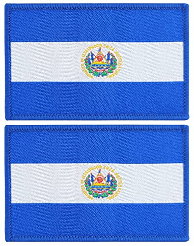 JBCD Aufnäher Salvadoran-Flagge, taktischer Patch für Kleidung, Hut, Team, Militär, 2 Stück von JBCD