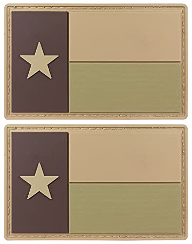 JBCD Texas Flag Patch Tactical PVC Rubber Hook and Loop Fastener Patch, 2 Pack JBCD Texas Flag Patch Tactical PVC Rubber Hook and Loop Fastener Patch, 2 Pack von JBCD