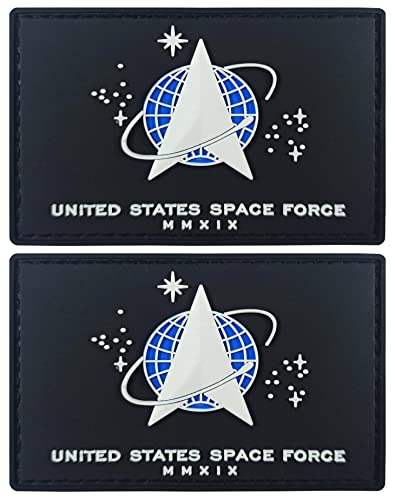 JBCD Aufnäher mit US Space Force, Flaggen aus PVC, für Rucksack, Hut, Militär, Armee, 2 Stück von JBCD