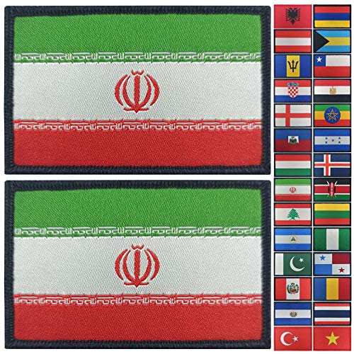 JBCD Aufnäher mit iranischer Flagge, 2 Stück von JBCD
