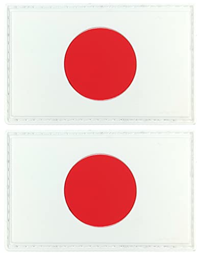 JBCD Aufnäher mit japanischer Flagge, PVC, taktischer Aufnäher, für Rucksack, Hut, Militär, 2 Stück von JBCD
