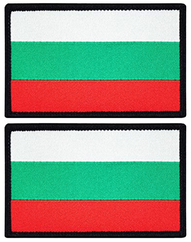 JBCD Bulgarien-Flagge, Bulgarien-Flagge, taktischer Aufnäher, Klettverschluss, 2 Stück von JBCD