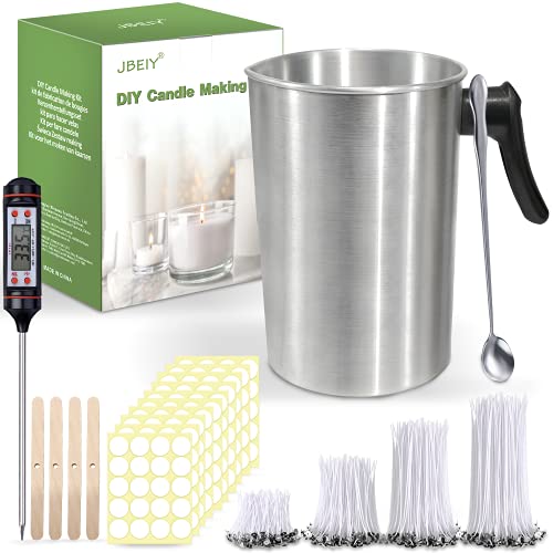 JBEIY 3L Kerzen Topf, Grosse Kapazität Wachs Schmelztiegel Set mit Thermometer, 200 Dochte und Aufkleber, Löffel, Kerzen Selber Machen Topf, Kerzenherstellung Gießen Topf JBEIY 3L Kerzen Topf, Grosse Kapazität Wachs Schmelztiegel Set mit Thermometer, 200 Dochte und Aufkleber, Löffel, Kerzen Selber Machen Topf, Kerzenherstellung Gießen Topf von JBEIY