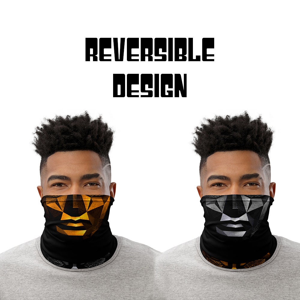 Gold Silver Neckgaiter - Witziger Cosplay Schlauchschal Geschenk Für Ihn & Sie Wendbar Mund-Nasen-Maske Waschbar Gold Silver Neckgaiter - Witziger Cosplay Schlauchschal Geschenk Für Ihn & Sie Wendbar Mund-Nasen-Maske Waschbar von JBFaceMask