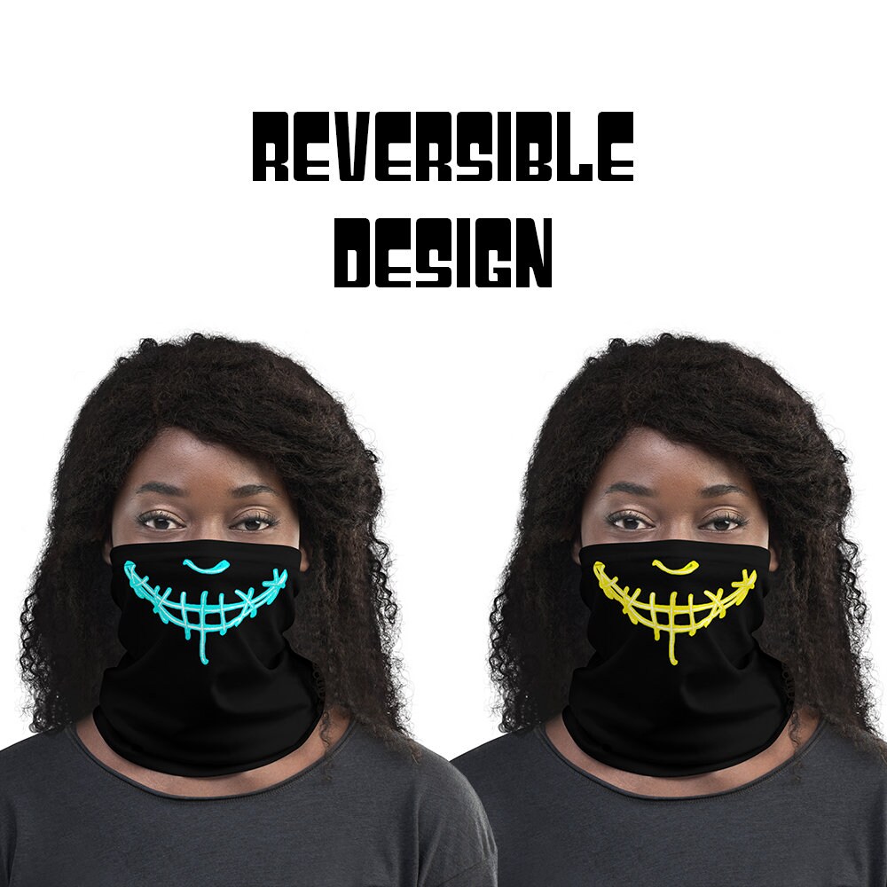 Smile Neck Gaiter - Film Inspirierte Gaiter Wendemaske Neck Warmer Polyester Kopfband Maske Cosplay Bandana von JBFaceMask