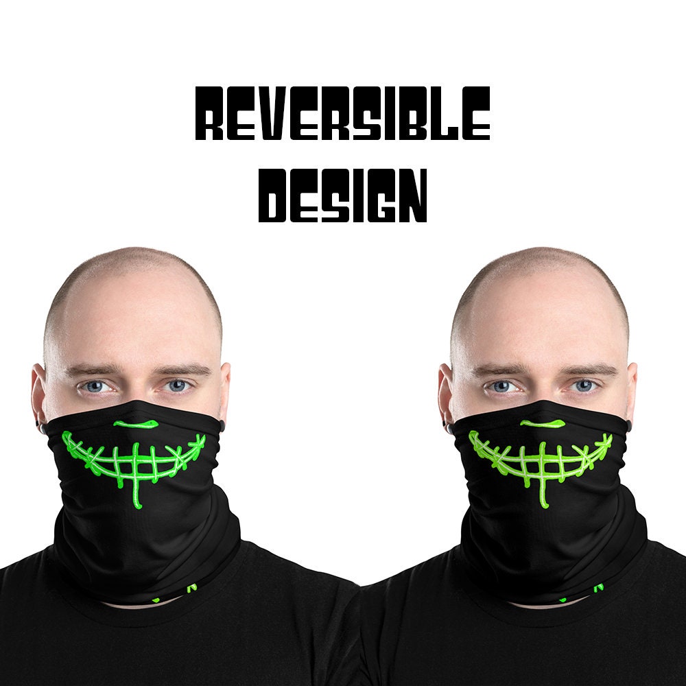 Smile Neck Gaiter - Film Inspirierte Gamasche Wendbare Maske Halswärmer Polyester Stirnband Cosplay Bandana von JBFaceMask