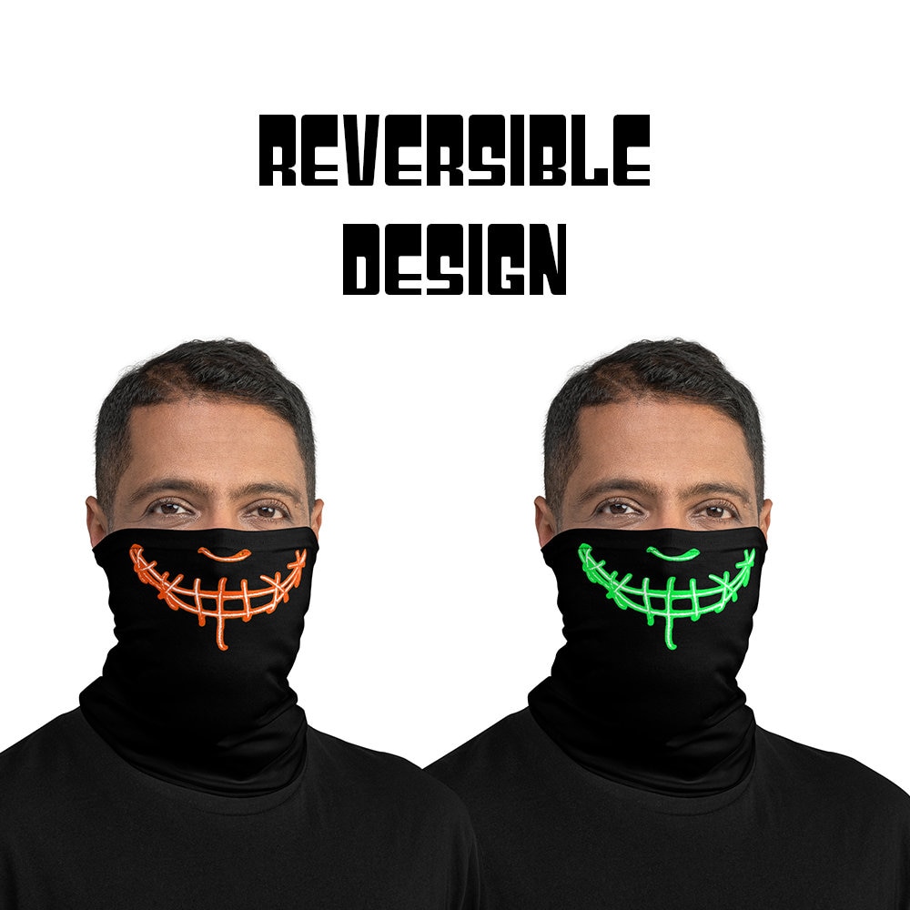 Smile Neck Gaiter - Filminspiriertes Gaiter Wendemaske Neck Warmer Unisex Polyester Kopfbandmaske Cosplay Bandana Maske von JBFaceMask