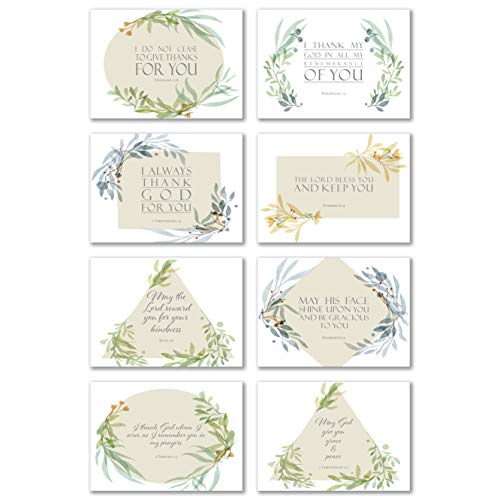 JBH Creations Dankeskarten mit inspirierendem Bibelvers und Umschlägen, 48 Stück von JBH Creations