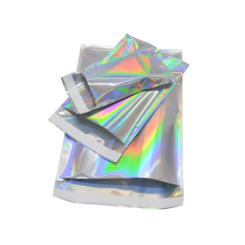 100 Stück Laser-selbstdichtende Kunststoffumschläge Mailing-Aufbewahrungsbeutel Holografische Geschenkschmuck-Polyklebstoff-Kurier-Verpackungsbeutel Für Versand Warensendung Textilien 100 Stück Laser-selbstdichtende Kunststoffumschläge Mailing-Aufbewahrungsbeutel Holografische Geschenkschmuck-Polyklebstoff-Kurier-Verpackungsbeutel Für Versand Warensendung Textilien von JBJYGSG