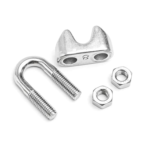 1Pc Draht Seil Hülse 304 Edelstahl U Typ Kabel Clip Hardware Befestigungs Clip Draht Klemme Schrauben Rigging Für Abschleppen Von Autos Schiffen(M4) von JBJYGSG