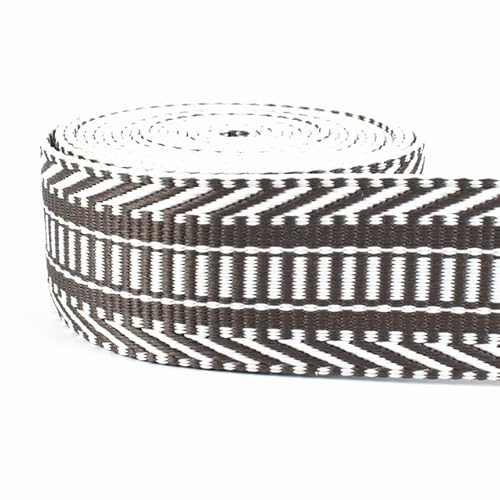 2/4 m, 2,2 mm dick, 38/50 mm, Polyester-Jacquard-Gurtband, Band for Gurt, Gürtel, Tasche, Rucksack, DIY, Nähen, Schrägband, Zubehör Für Buntes Gurtband, Zum Basteln(RD155-Apricot,50mm-4Meters) von JBJYGSG
