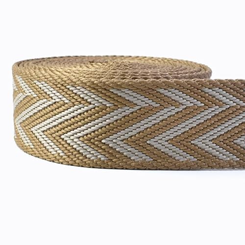 2/4 m, 2,2 mm dick, 38/50 mm, Polyester-Jacquard-Gurtband, Band for Gurt, Gürtel, Tasche, Rucksack, DIY, Nähen, Schrägband, Zubehör Für Buntes Gurtband, Zum Basteln(RD197-KhakiBeige,50mm-2Meters) 2/4 m, 2,2 mm dick, 38/50 mm, Polyester-Jacquard-Gurtband, Band for Gurt, Gürtel, Tasche, Rucksack, DIY, Nähen, Schrägband, Zubehör Für Buntes Gurtband, Zum Basteln(RD197-KhakiBeige,50mm-2Meters) von JBJYGSG