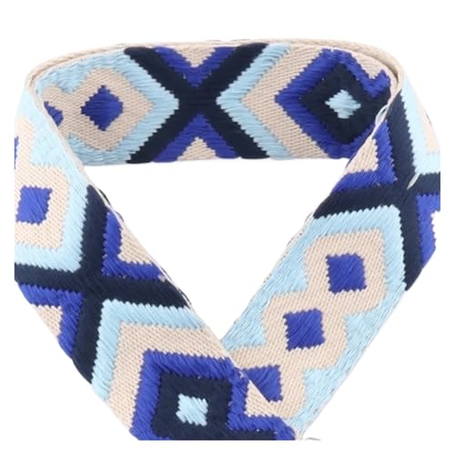 5/10/50 Yards 50 mm Jacquard-Umreifungsband, bedrucktes Gurtband, Farbmuster, Nähtasche, Gürtel, Rucksack-Zubehör, modisch bedrucktes Gurtband Für Buntes Gurtband, Zum Basteln(Color-10,50yards) von JBJYGSG