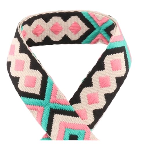 5/10/50 Yards 50 mm Jacquard-Umreifungsband, bedrucktes Gurtband, Farbmuster, Nähtasche, Gürtel, Rucksack-Zubehör, modisch bedrucktes Gurtband Für Buntes Gurtband, Zum Basteln(Color-17,50yards) von JBJYGSG