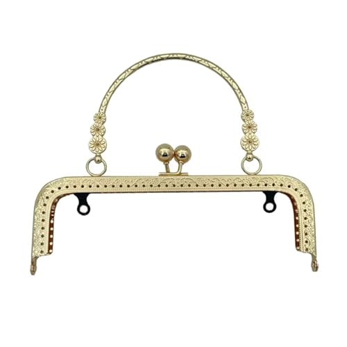 Geldbörse Verschluss Rahmen Tasche Kuss Verschluss Verschluss Metall Geldbörse Rahmen for DIY Handwerk Geldbörse Tasche Herstellung 18CM/20CM Für Diy Geldbeutel Handtasche Münzbörsen(Gold-18cm) von JBJYGSG