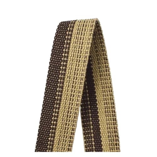 JBJYGSG 1/2/3/4/5M Polyester Gurtband Jacquard Baumwolle Gurt Tasche Kleidung Rucksack Band Schrägband Band DIY Nähzubehör Für Buntes Gurtband, Zum Basteln(CoffeeCamel-30mm,2Meters) von JBJYGSG