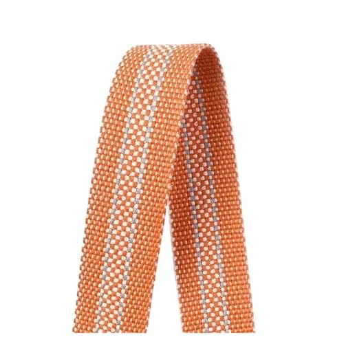 JBJYGSG 1/2/3/4/5M Polyester Gurtband Jacquard Baumwolle Gurt Tasche Kleidung Rucksack Band Schrägband Band DIY Nähzubehör Für Buntes Gurtband, Zum Basteln(Orange-30mm,2Meters) von JBJYGSG