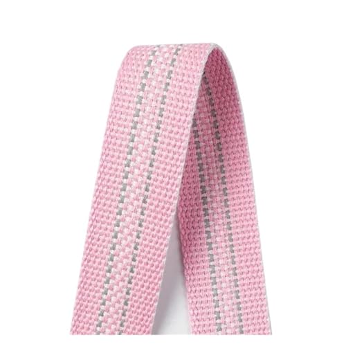 JBJYGSG 1/2/3/4/5M Polyester Gurtband Jacquard Baumwolle Gurt Tasche Kleidung Rucksack Band Schrägband Band DIY Nähzubehör Für Buntes Gurtband, Zum Basteln(Pink-30mm,5Meters) von JBJYGSG