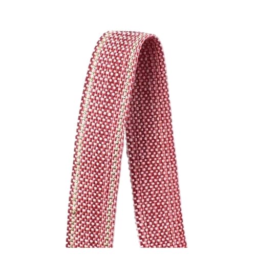 JBJYGSG 1/2/3/4/5M Polyester Gurtband Jacquard Baumwolle Gurt Tasche Kleidung Rucksack Band Schrägband Band DIY Nähzubehör Für Buntes Gurtband, Zum Basteln(Red-20mm,2Meters) von JBJYGSG