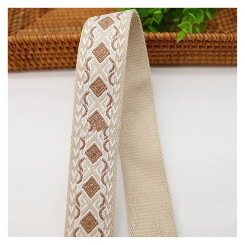 JBJYGSG 1–5 Meter 38/50 mm Jacquard-Gurtband, 1,8 mm dick, Taschengurtband for Nähen von Kleidung, Gepäck, Gürtelmaterial, Zubehör Für Buntes Gurtband, Zum Basteln(05-38mm,2Meters) von JBJYGSG