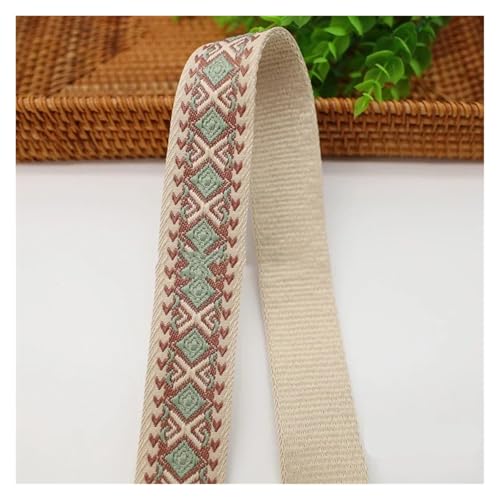 JBJYGSG 1–5 Meter 38/50 mm Jacquard-Gurtband, 1,8 mm dick, Taschengurtband for Nähen von Kleidung, Gepäck, Gürtelmaterial, Zubehör Für Buntes Gurtband, Zum Basteln(T0469-38mm,1Meter) von JBJYGSG