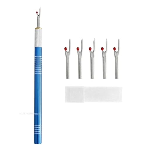 JBJYGSG 1 Satz Fadenschneider mit 5-teiligem Ersatzkopf, Nahttrenner, Stichfaden-Entferner, Stickfadenentferner, DIY-Nähzubehör Zum Nähen(Color 6) von JBJYGSG